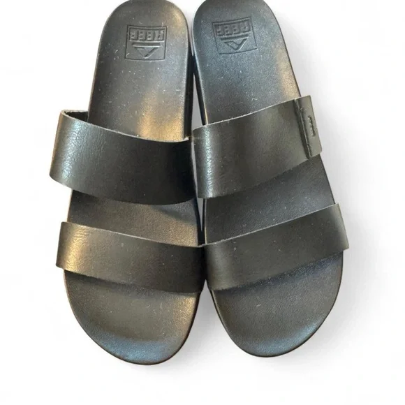 Reef Women's Black custom  high vista hi slide sandals - Picture 2 of 5